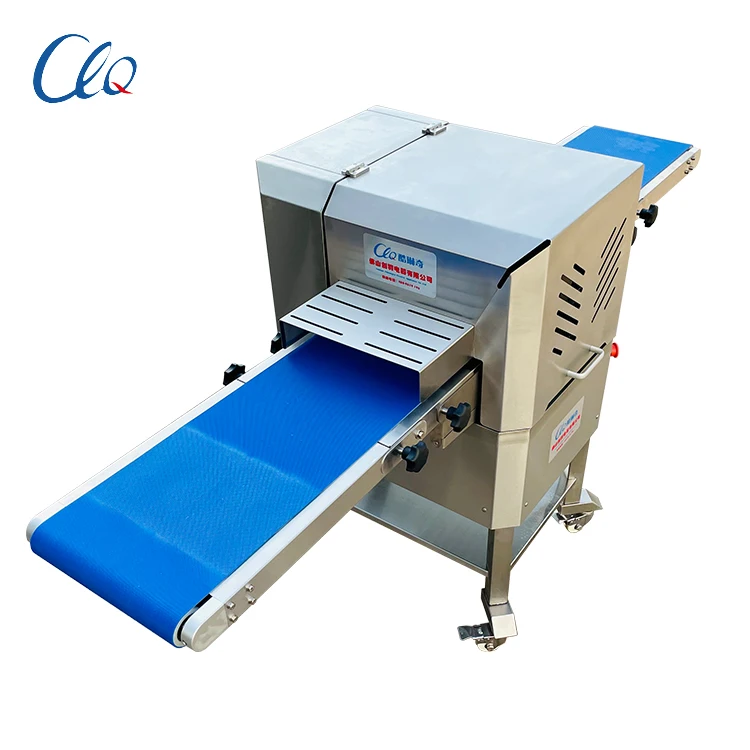 380V50Hz Industrial Conveyor Fresh Meat Slicer Machine Fully Automatic