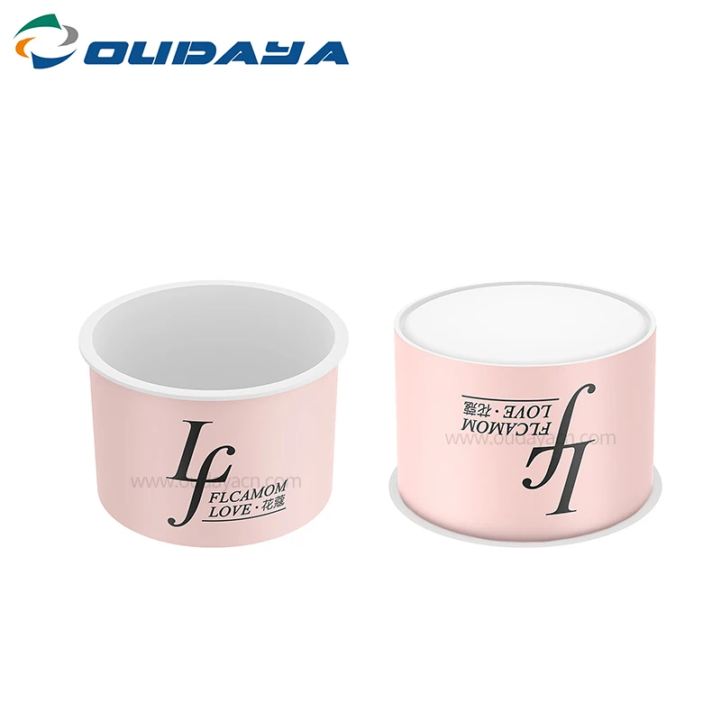 Custom plastic IML dishwasher and freezer safe PP eco friendly face care cosmetic mini plastic cup with foil sealer