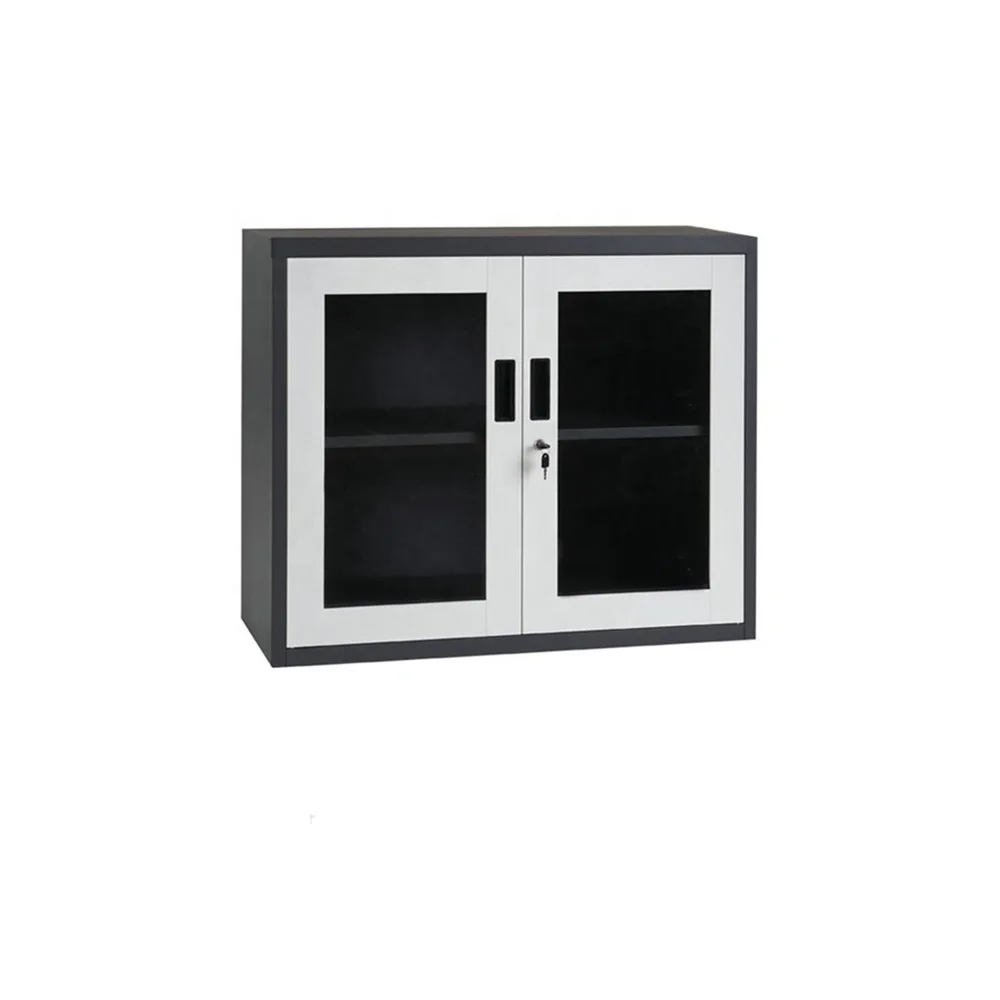 New Design Home Office School Library Book Shelf Bookcases Steel Shelves Vertical Metal Display with Door