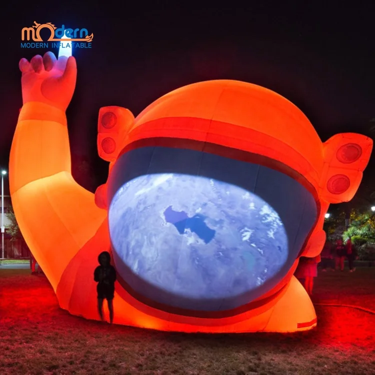 Outdoor giant inflatable astronaut spaceship rocket ship UFO balloon for stage decoration