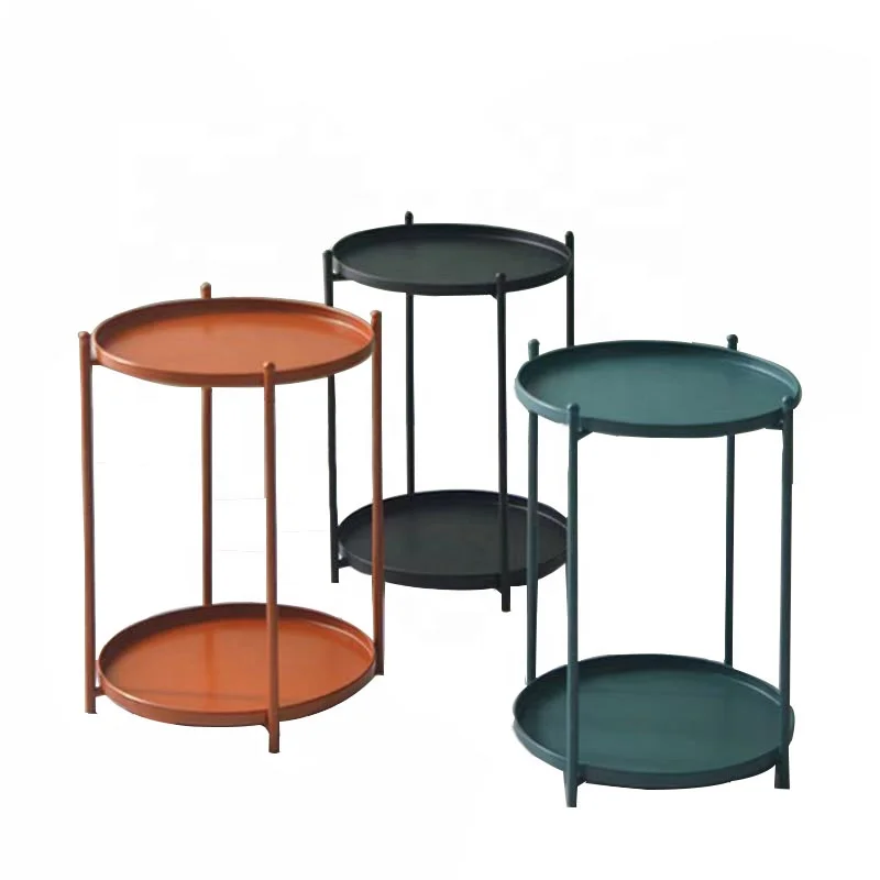 Cheap Outdoor Small Furniture Sofa Chairs End Table Night Stand Indoor Bedroom Accent Table Folding Round Coffee Table