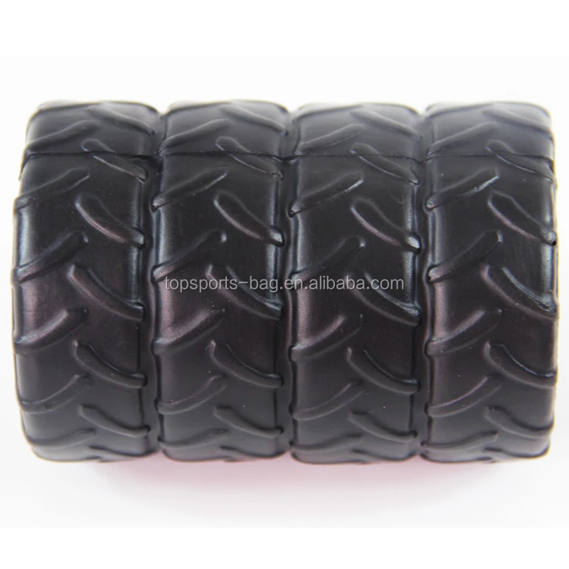 2022 Whole Sale Tire Design 330ml PU Foam Beer Can Cooler Thermal Stubby Holder Black