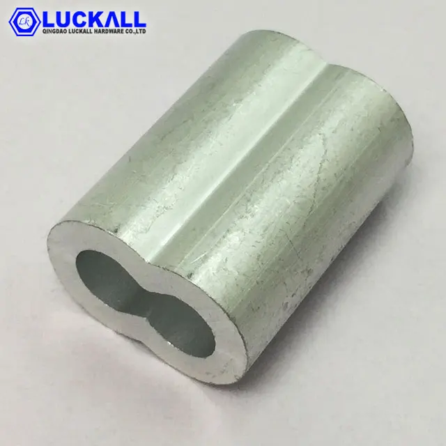 DIN3093 Stainless Steel Metal Wire Rope Aluminium Cable Crimp Hose Ferrule Clamp Fittings Joint Oval Sleeve For Hoses
