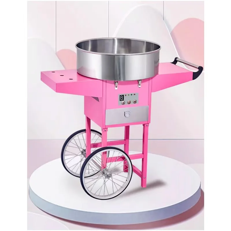 Manufacture Robot Electric Sugar Cotton Candy Floss Vending Machine Full Automatic Cotton Candy Machine For Small Business