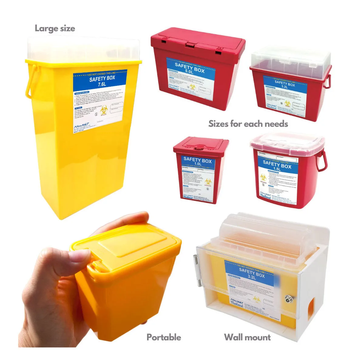 FINEPRO easy assemble medical waste bucket medical waste treatment