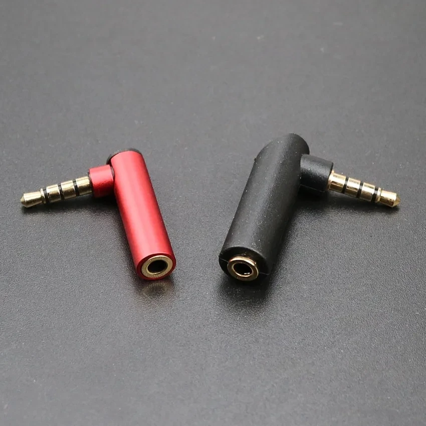 3.5mm Male to Female 90 Degree Right Angled Adapter Converter Headphone Audio Microphone Jack Stereo Plug Connector