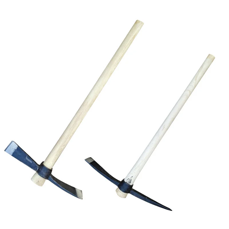 High quality Multifunctional Garden tools for farmer steel digging pick axe pick mattock with wood handle