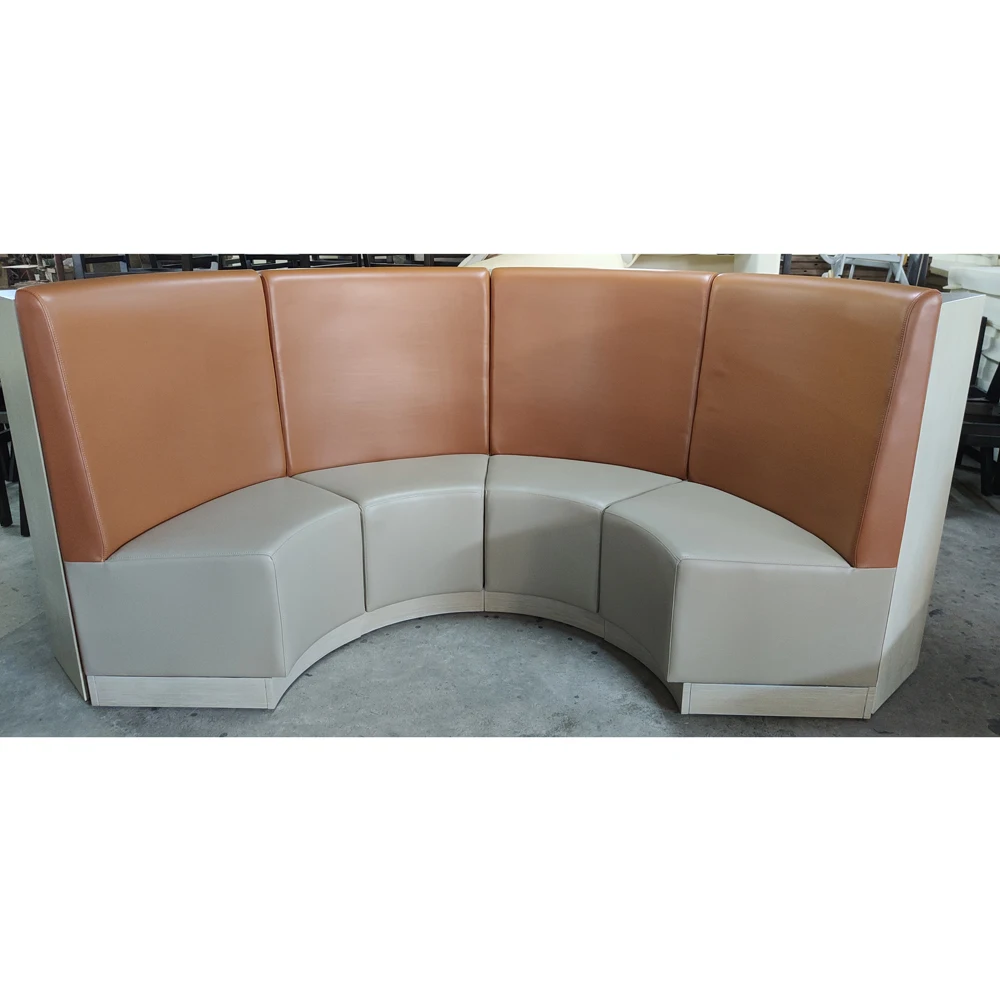 High back restaurant bar sofa booth leather booth sofa