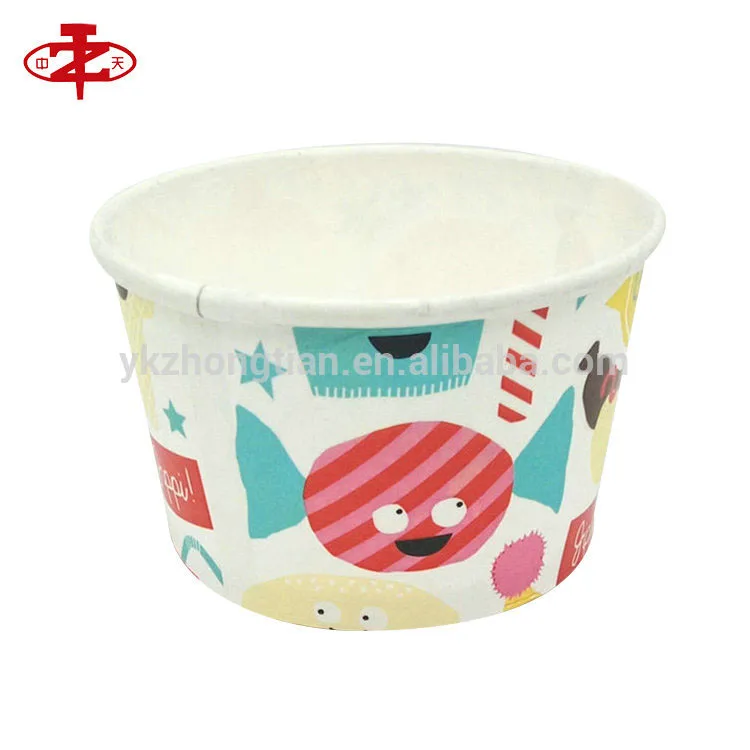 ice cream packaging containers 500ml frozen yogurt packaging cup custom print gelato cups ice cream cup with dome lids