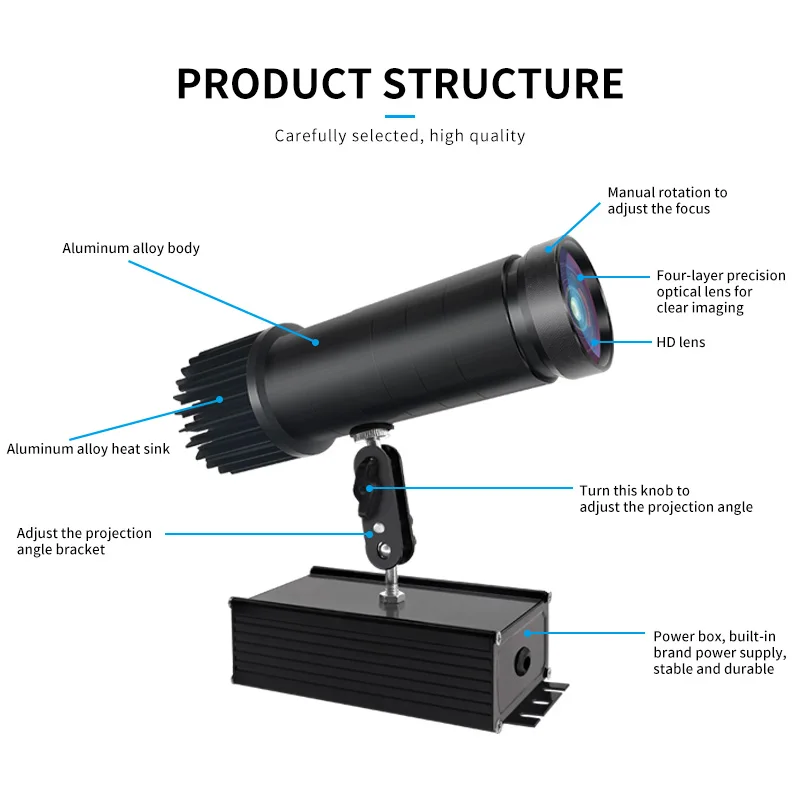 
Custom Advertising 30W Still Laser Led Advertising logo projector indoor custom projector light 