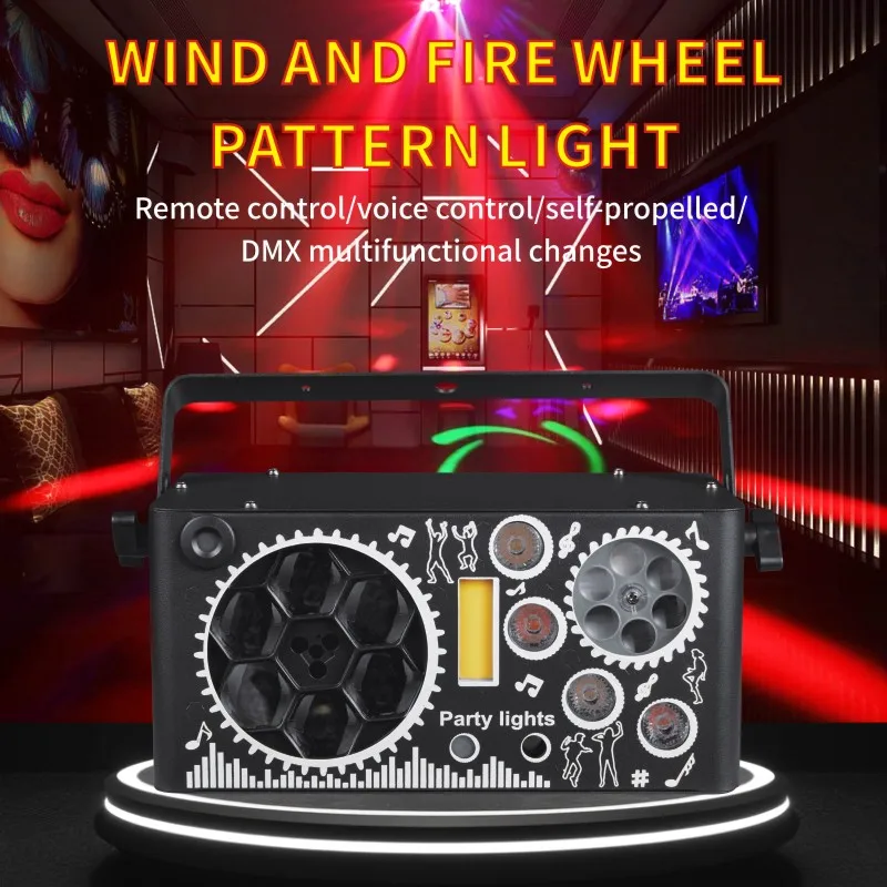 7 in1 RGB LED Disco Lights Stage Laser Effects Remote Control DMX Sound Activated Indoor Bar DJ Christmas Christmas Lights