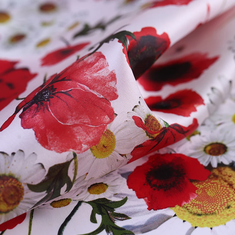 Stiff Natural Silk Organza Satin Digital Printing Fabric for Art Umbrella SuperSeptember