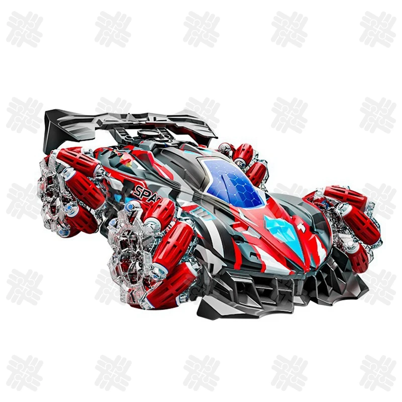 KW 2.4G 4WD 360° Rotary Spray Drift Twin Remote Control car Toys with Lights and music Birthdays Gift Toys for boys