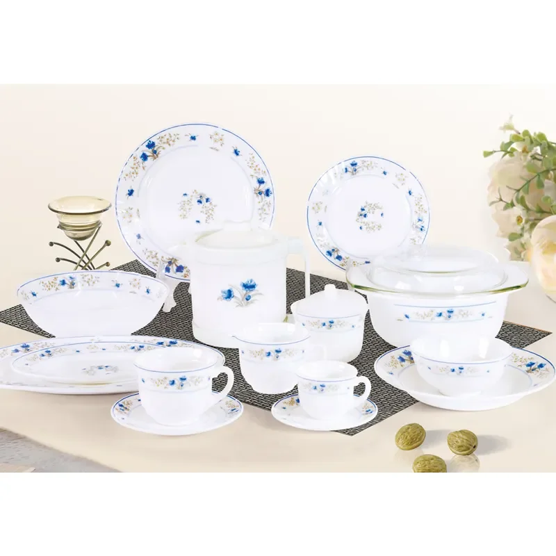 58PCS decals design opal glassware bowls customized size and pattern and bottom logo for home hotel and party