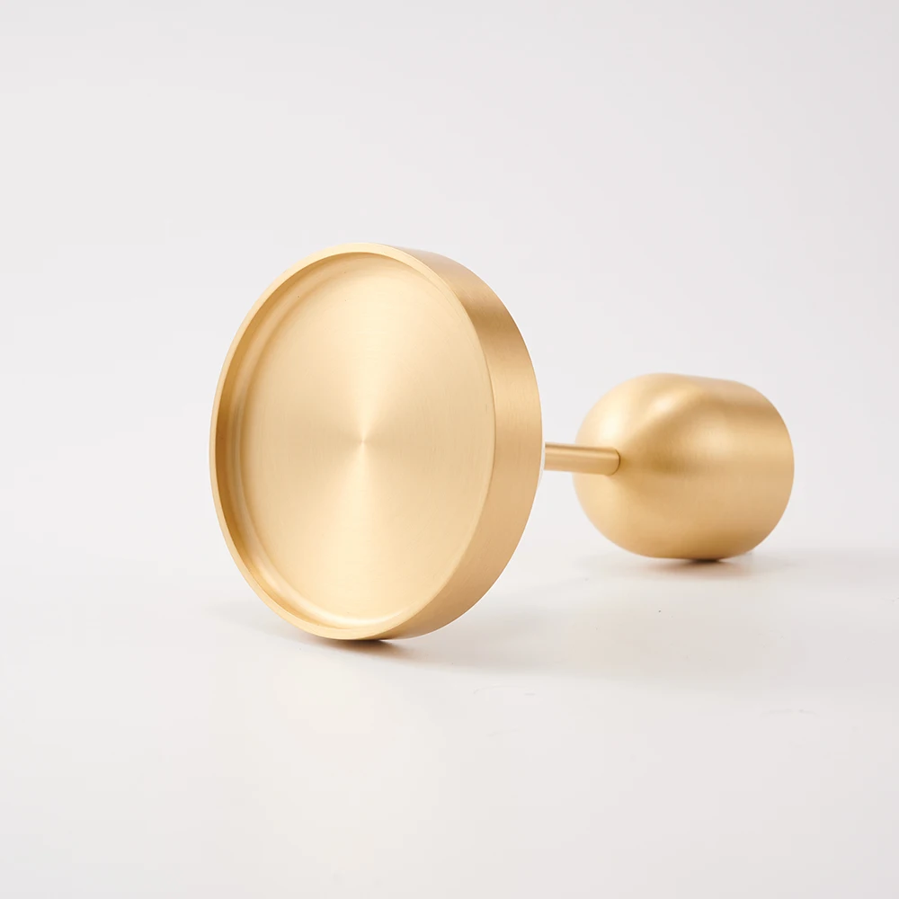 100% Brass and Natural Marble Candle Sticks Large Gold Candle Holder Decorative Metal Pillar  Candle Holder