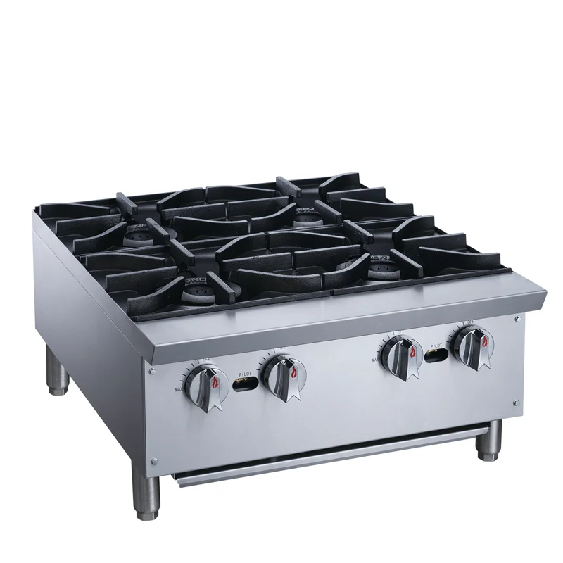 Wholesales Stainless steel Commercial Restaurant Gas 4 Burners Stove countertop LPG GAS burner