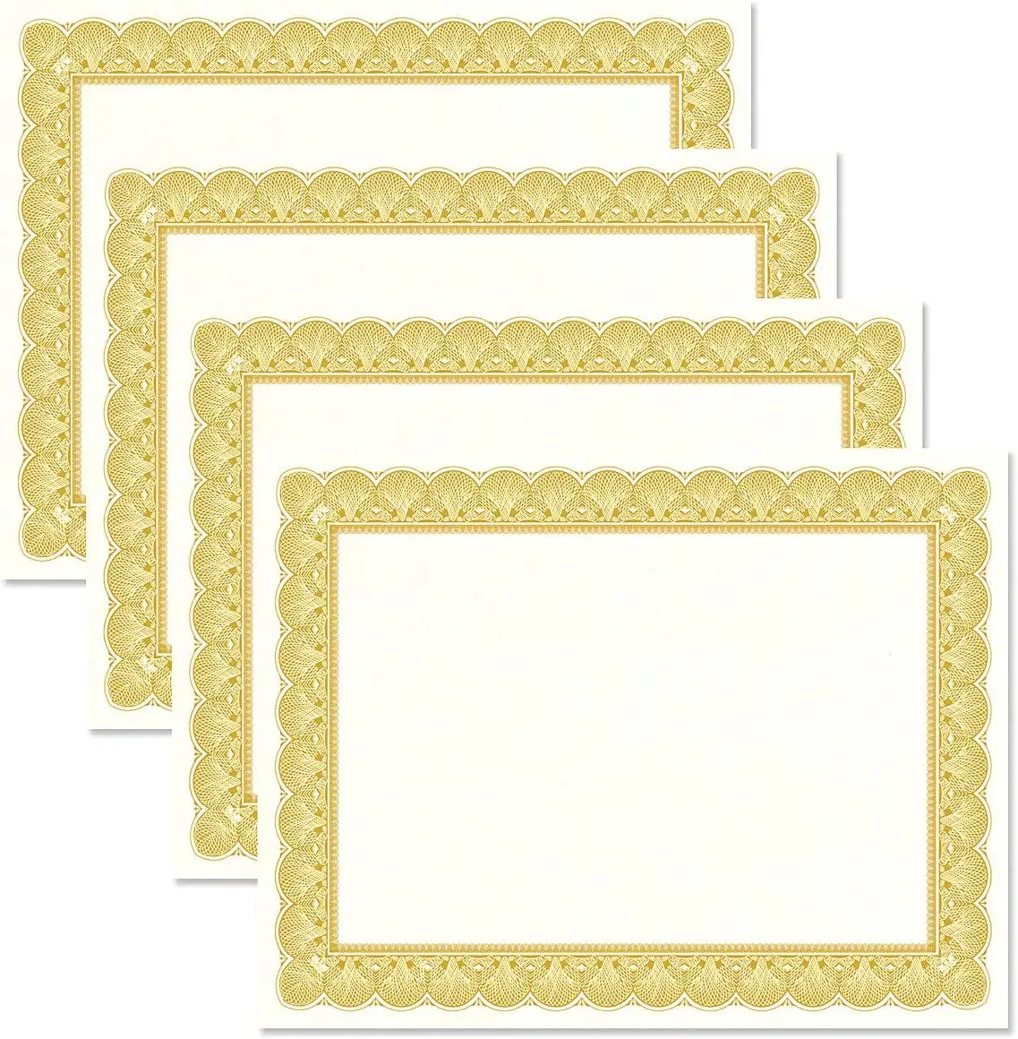 Elite Gold and White Parchment Certificate Paper Diplomas Paper Printing for School Graduation