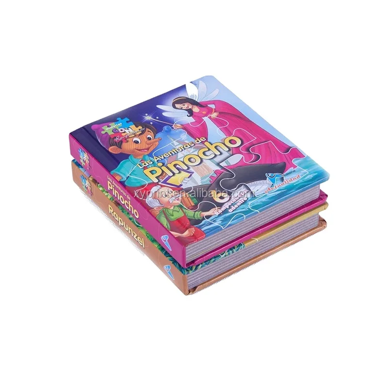 Custom CMYK Hardcover Printing Service Artwork Children Story Puzzle Book