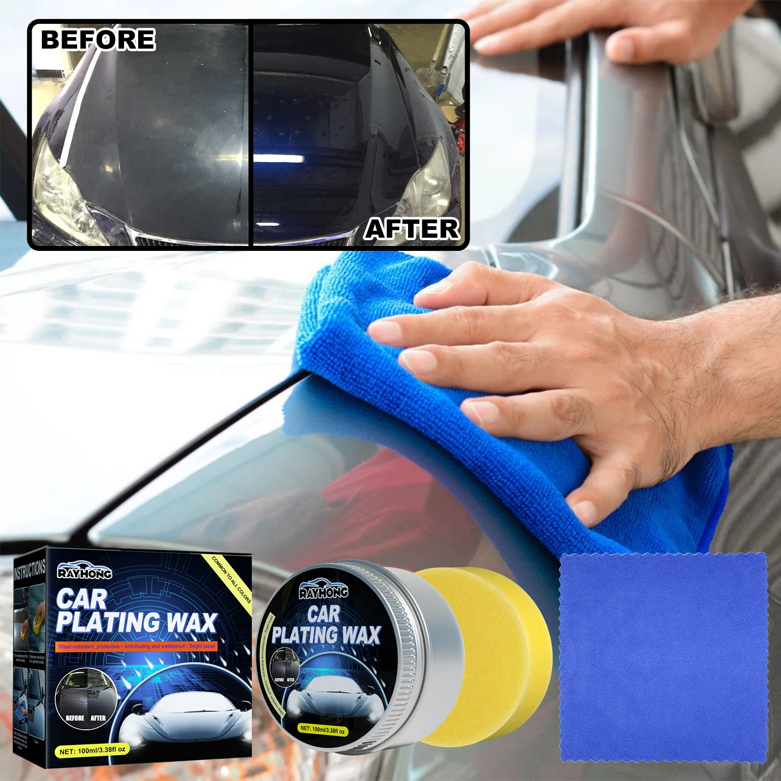 Rayhong Crystal Wax Polishing Wear-resistant Protective Wax For Car Waterproof Car Crystal Wax Coating