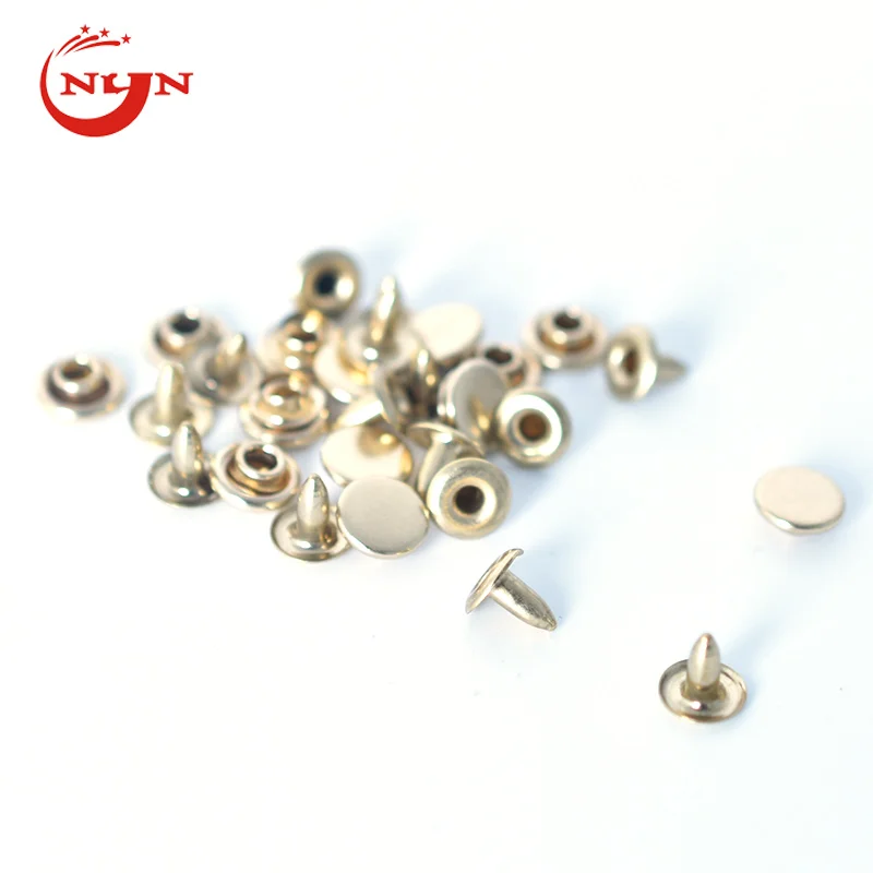Manufacturers Supply Solid Brass Flat Head Cap Rapid Rivets Studs for Leather Belt Bag Jeans