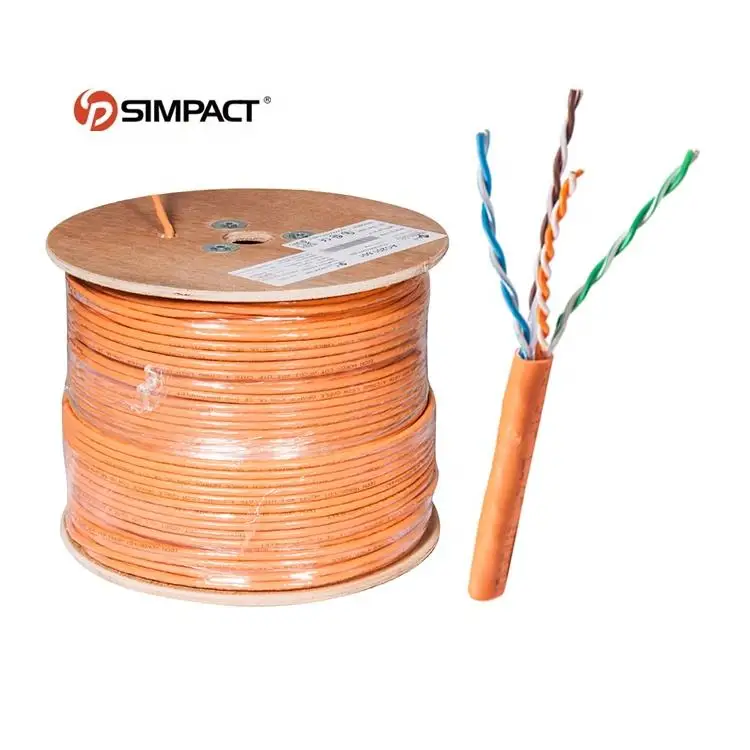 Simpact Custom High Quality Pvc/Pe/Lszh/Cmp/Cmr Jacket Cat 6 Ethernet Cable Utp Cat 6 Exterior Per Meter Price