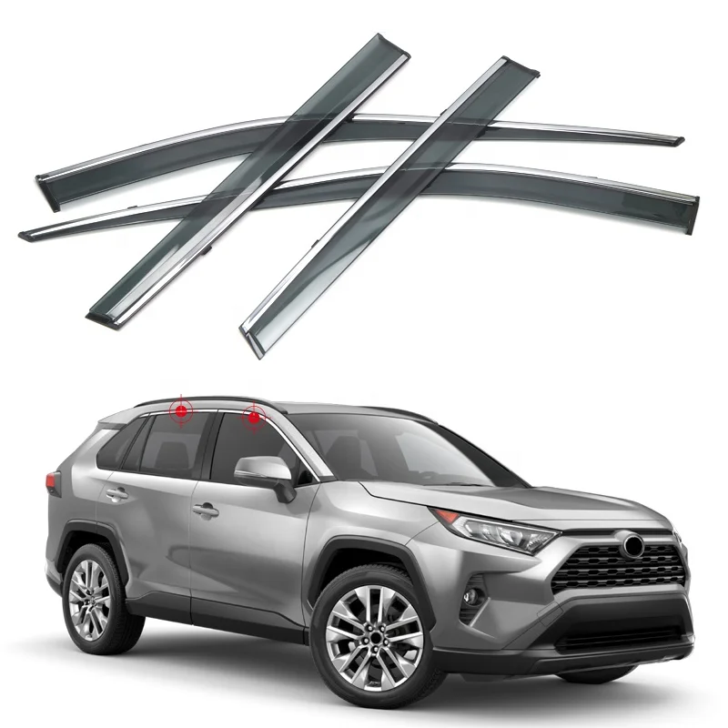 Car wind deflector Window Visor Sun Rain Shield Guard Car Deflectors Trim For Toyota RAV4 XA50 2019 2020 2021 Exterior
