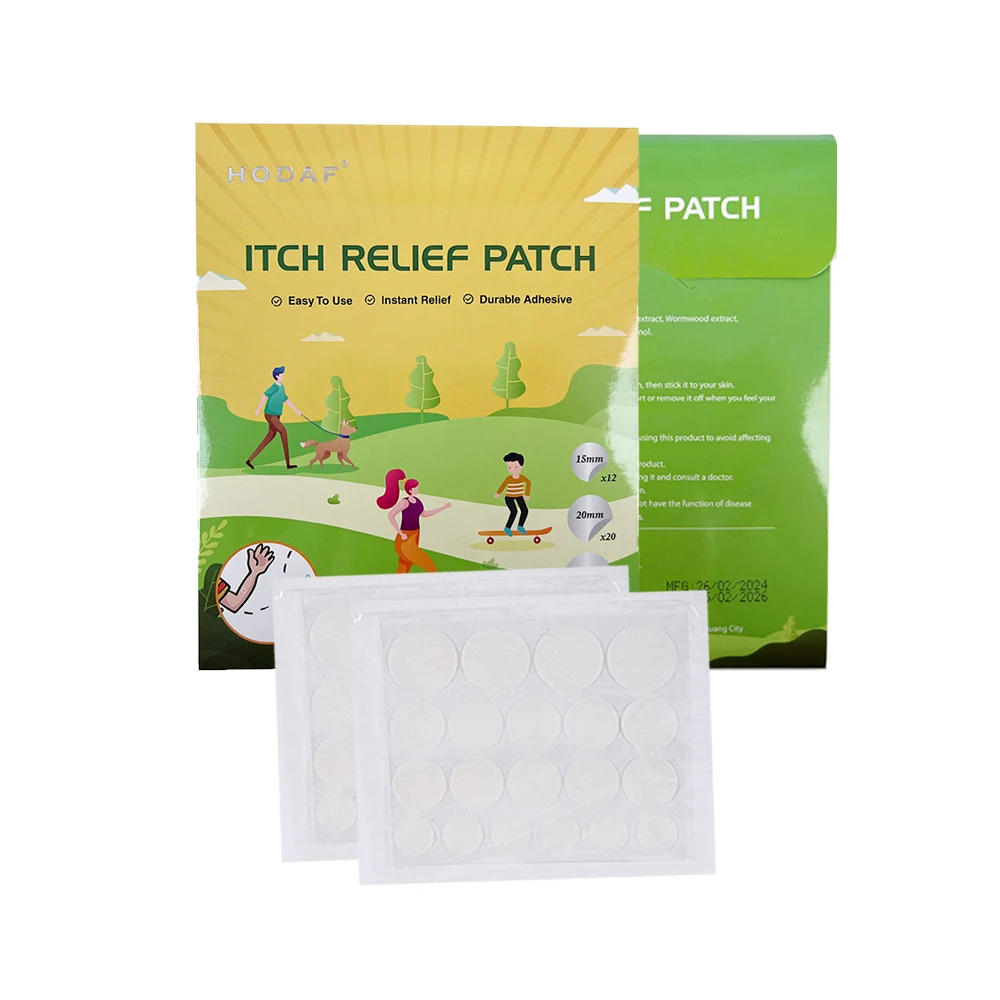 Natural D Anti-Itch Relief Patches round Pattern Stickers for Bites and Stings