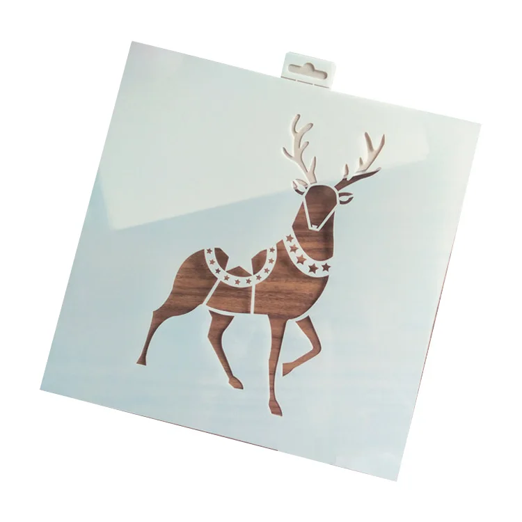 
PVC Template Stencil for Kids, Christmas Stencil Painting on Recycled Plastic Stencil for Kids Deco 
