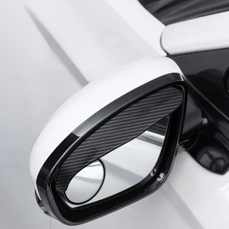Car Rearview Rain Eyebrow Blind Spot Mirror Small Round Mirror 360 Degrees Wide Angle HD Frameless Parking Auxiliary Mirror Au