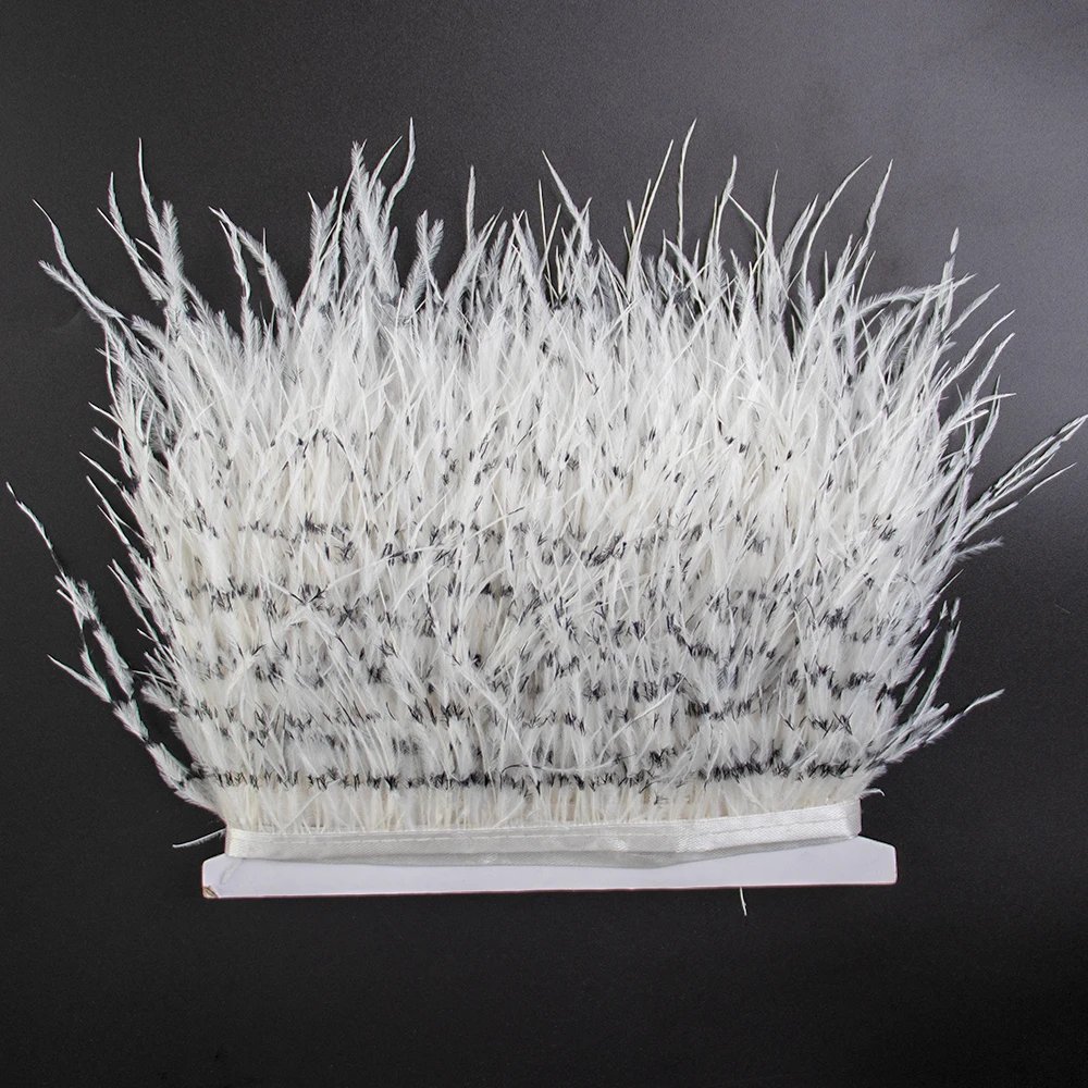 2024 new trend black dot fashion ostrich feathers wholesale ostrich feathers tassel haute couture clothing accessories