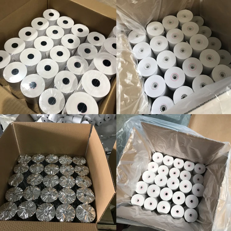 Wholesale thermal paper roll manufacturer customized receipt printer paper 57*40 mm thermal paper till roll for pos atm machine