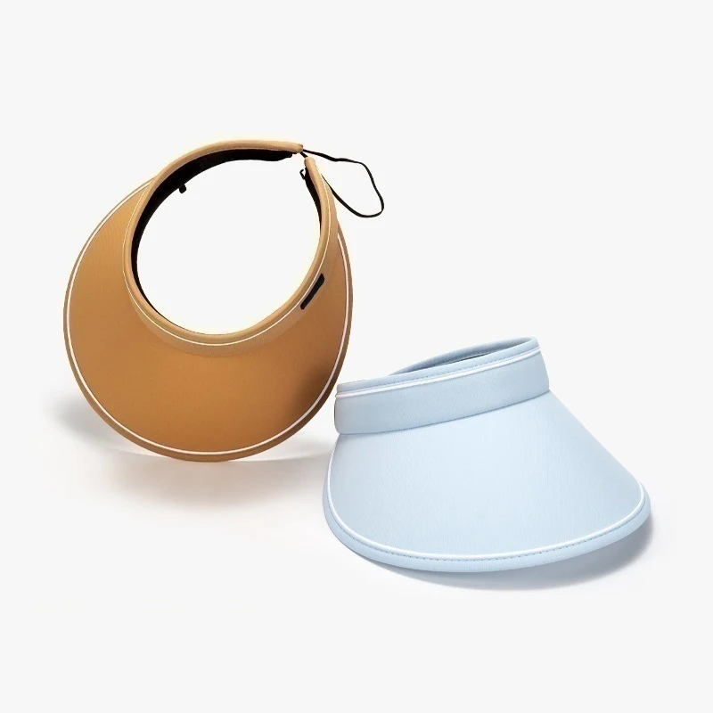 Wholesale Custom Embroidery Printed Logo Outdoor Visor Beach Adjustable Sun Cap Quick Fast Dry Visor Hats For Women Men