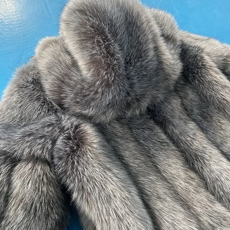 2021 new arrive Long Faux Fur Vest Female Hoodies Women Oversized Waistcoat High Quality Sleeveless Jacket Winter Hooded Coat