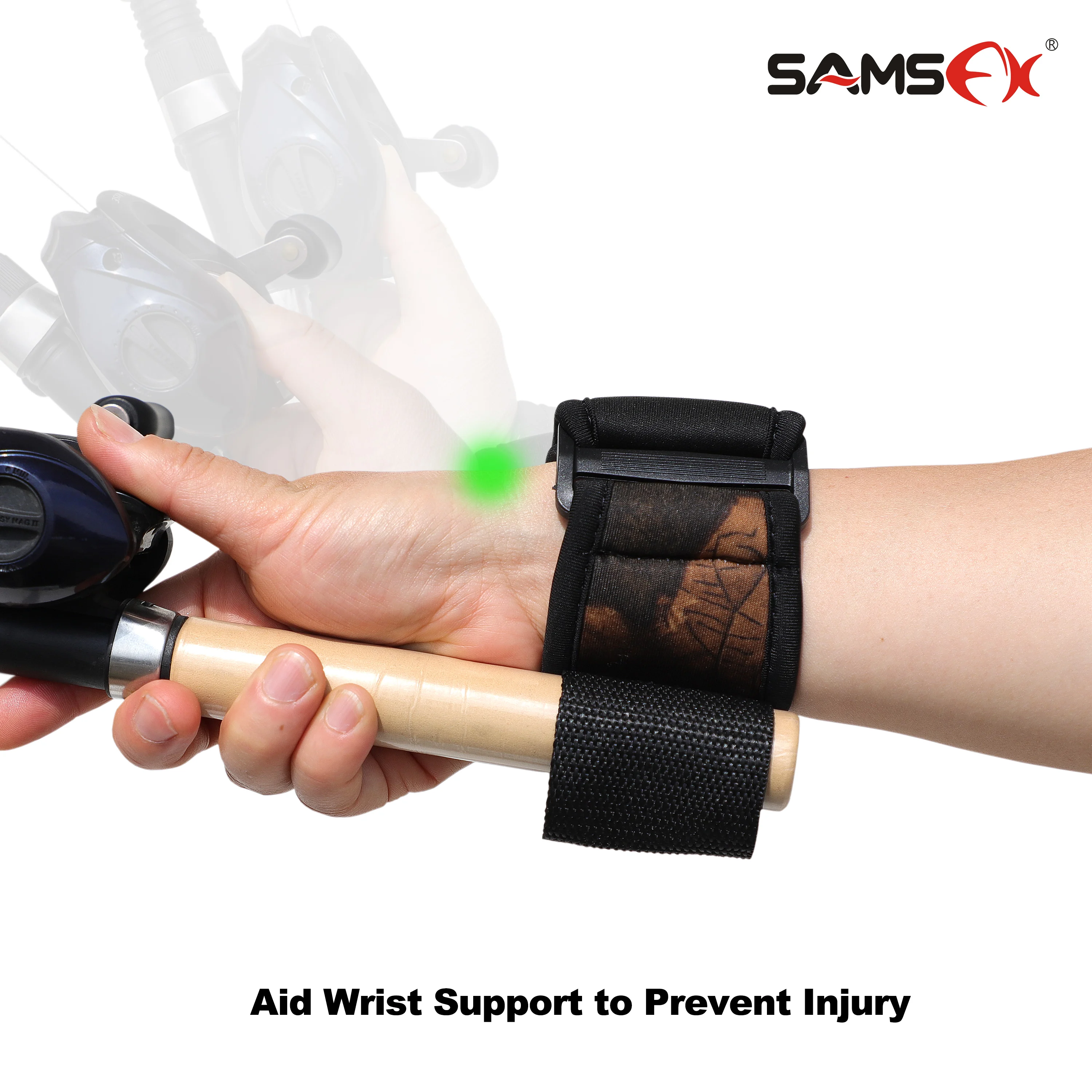 SAMSFX Cast Aid Fly Fishing Belt Rod Holder Wrist Wraps Support