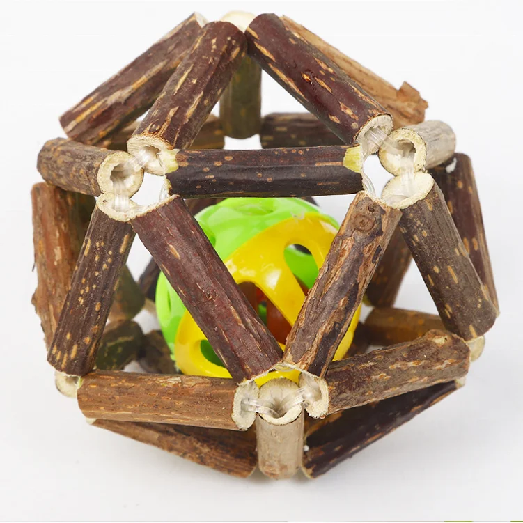 New Pipi Amoy cat molar stick woven teasing cat toy wood day Polygonum catnip bell ball