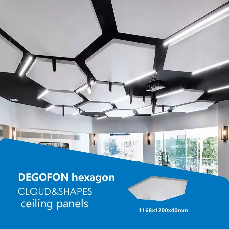 Suspended Interior Sound Insolution Acoustic Baffle Price Clouds Ceiling Steel Cable Free Hanging Panels