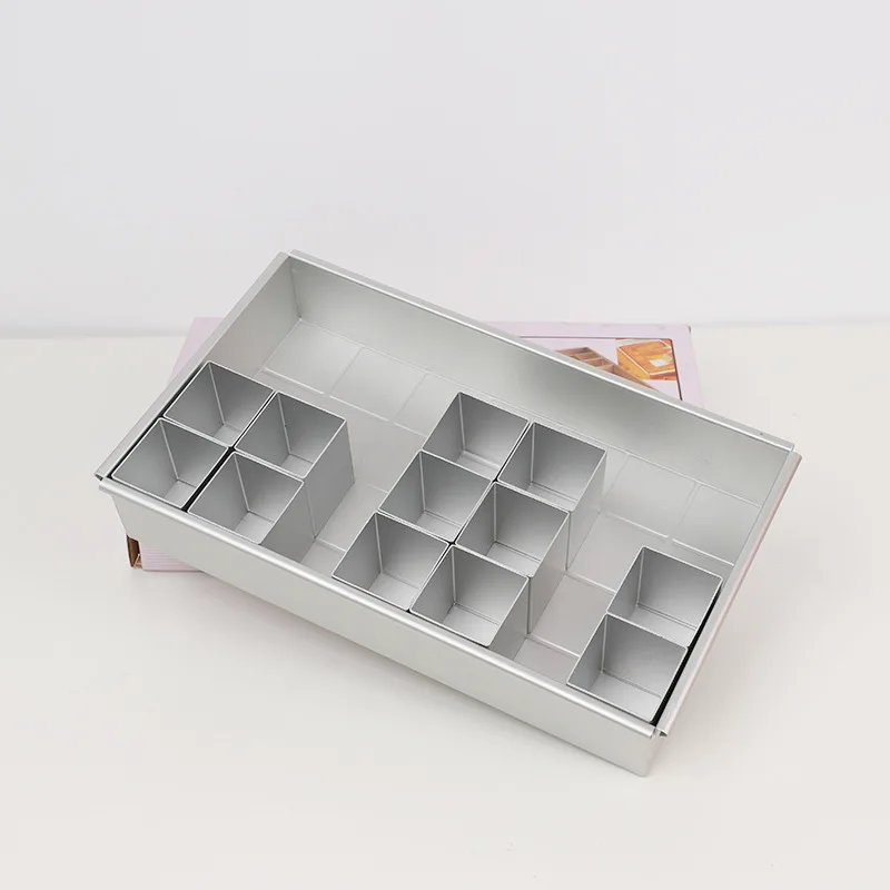 Numbers Monogram shaped cake pan Rectangular mould Movable type cake  Baking Tools Non-stick aluminum alloy anodized cake mold