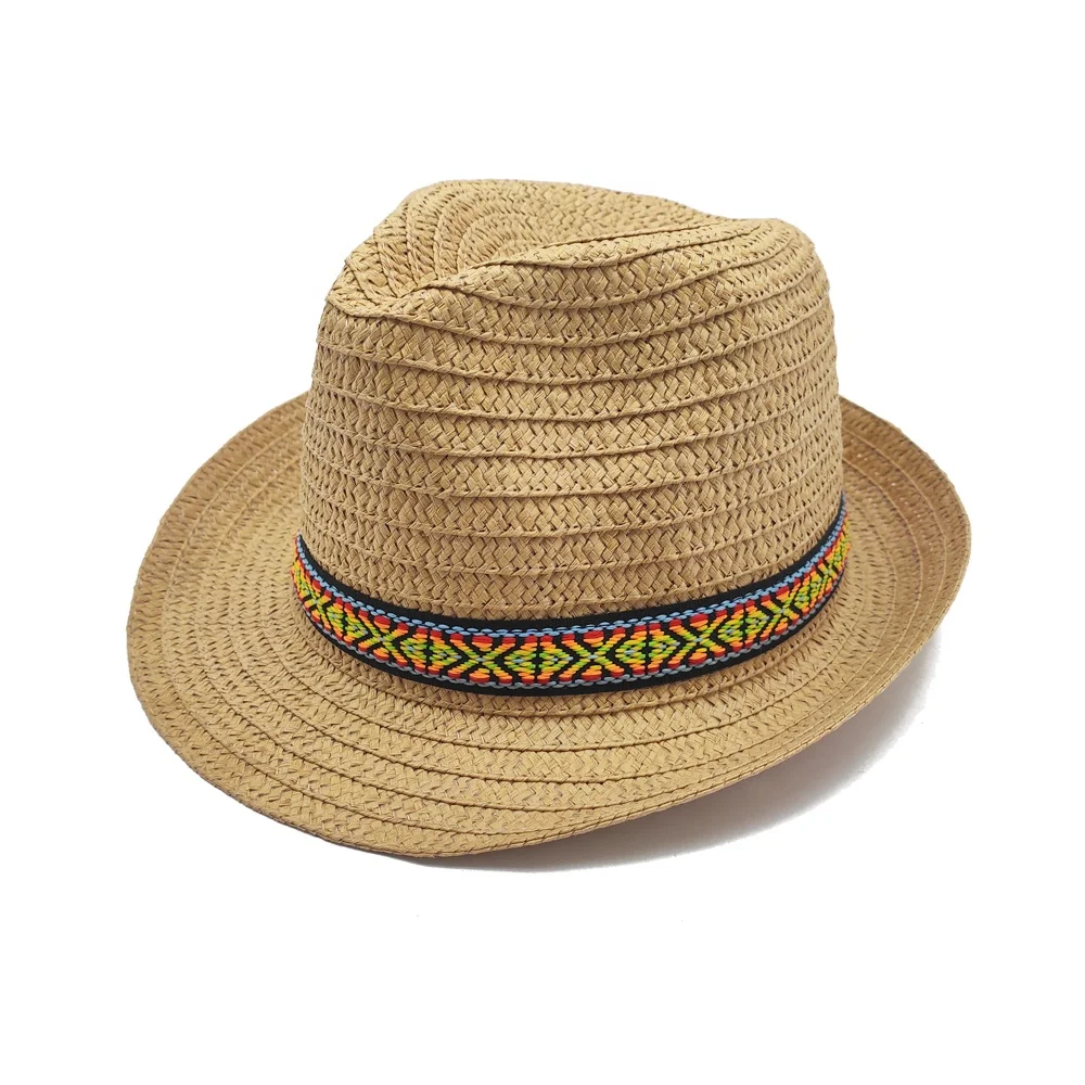 Китайская фабрика, мужская белая соломенная шляпа homburg с лентой и узкими полями