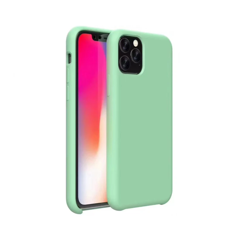 
Anti scratch fabric high quality liquid silicone mobile cell phone cover case for iphone 11 