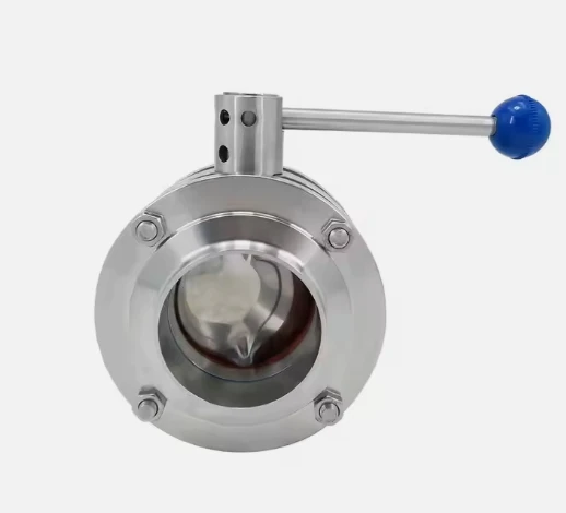 3A/SMS/DIN hygiene food grade 3/4' SS304 manual Butterfly Valve Sanitary Quick Release Bracket Clamp Butterfly Valve tc ferrule