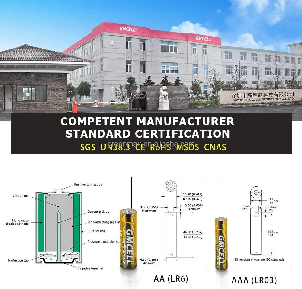 china  manufacturer Alkaline Battery 1.5V AA Cell LR6 Manufactured By 3-Circles Famous Brand In China
