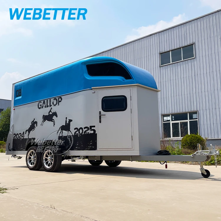 WEBETTER American Miniature Horse Trailer Transport Travelling 2 Horse Float Trailer For Sale