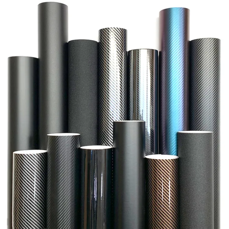 Объемная текстурированная синяя виниловая пленка из углеродного волокна без пузырьков воздуха, наклейка для украшения салона автомобиля