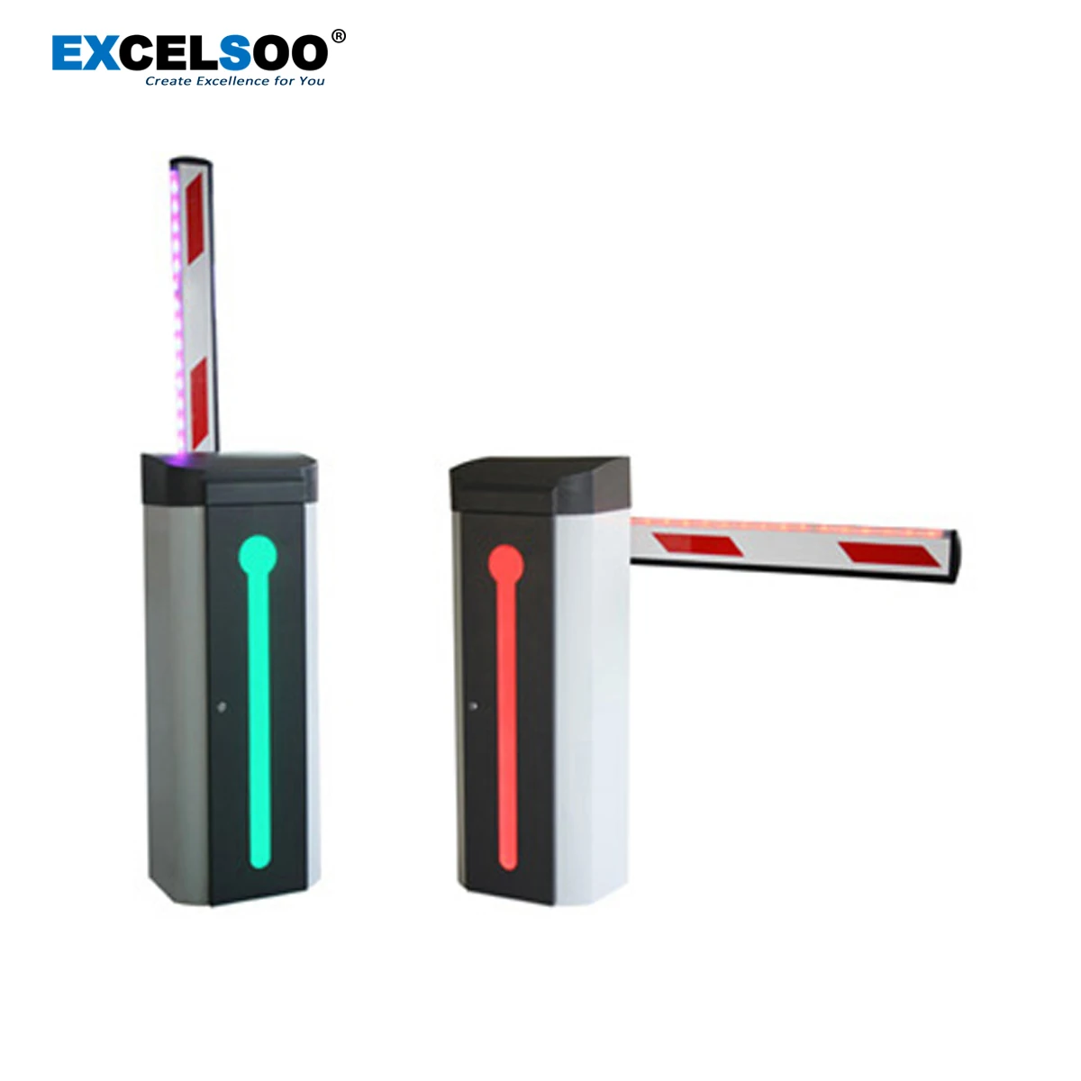 Highway tollgate barrier with round boom automatic manual control barrier gate