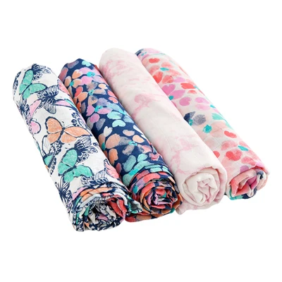 
Custom Organic Muslin Swaddle Bamboo Cotton Fabric Blanket Muslim Baby Blankets 