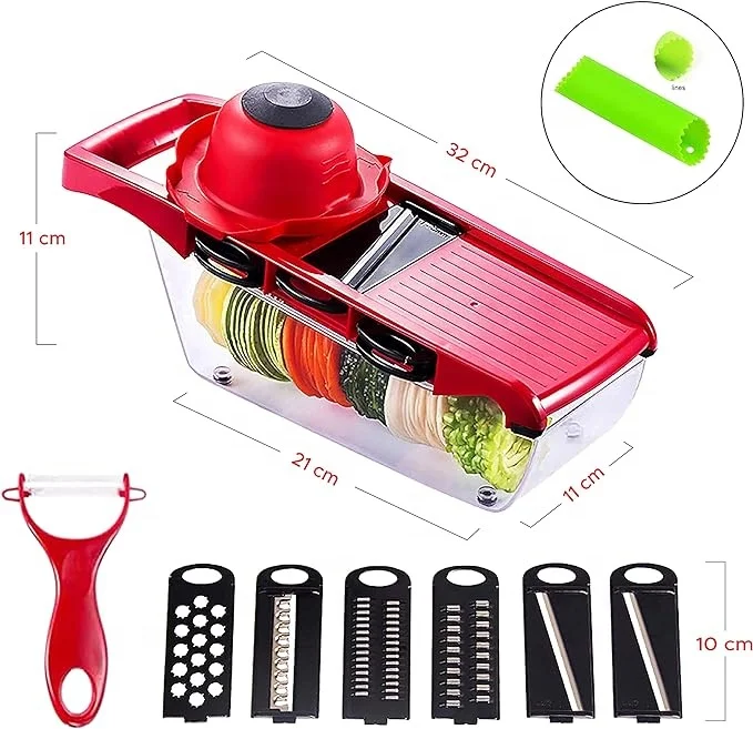 Vegetable chopper Multi functional cutter 10-in-1 for potatoes tomatoes garlic carrots and fruits Grater Vegetable Julienne
