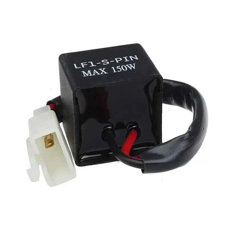 Motorcycle bike flash relay 150W LF1-S-PIN Black 2-pin 12V LED flasher