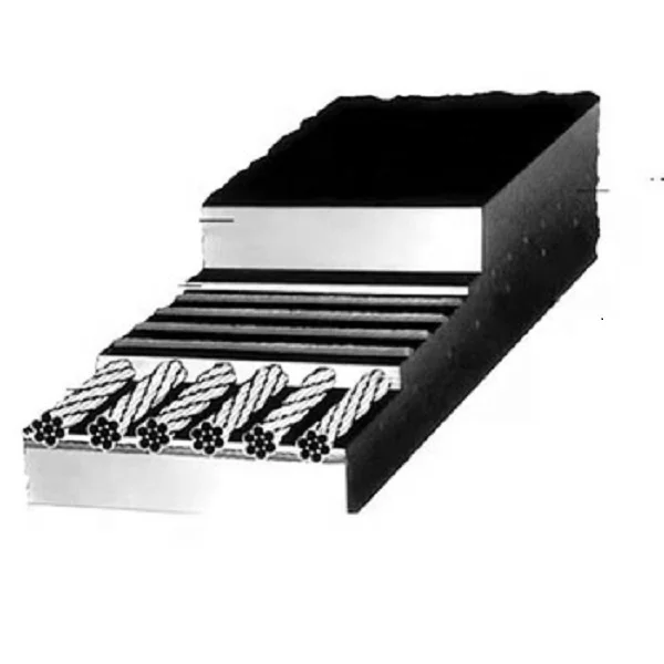 Steel wire rope core rubber conveyor belt used in mining machinery for long-distance transportation of materials conveyor belt