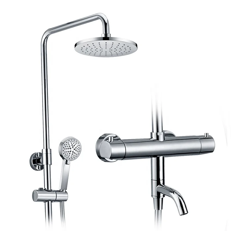 HIMARK латунный матовый золотистый дождевой смеситель для душа, открытая ванная комната, матовый черный термостатический дождевой смеситель, набор душевых колонок