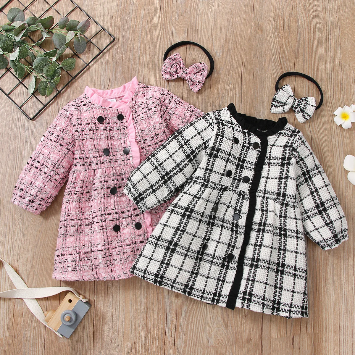 Wholesale  Autumn And Winter Cute Casual Baby Girl Overcoat 0-3T Toddler Girl Fashion Warm Baby Girls Overcoat